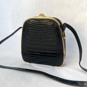 Genuine crocodile vintage cross body
